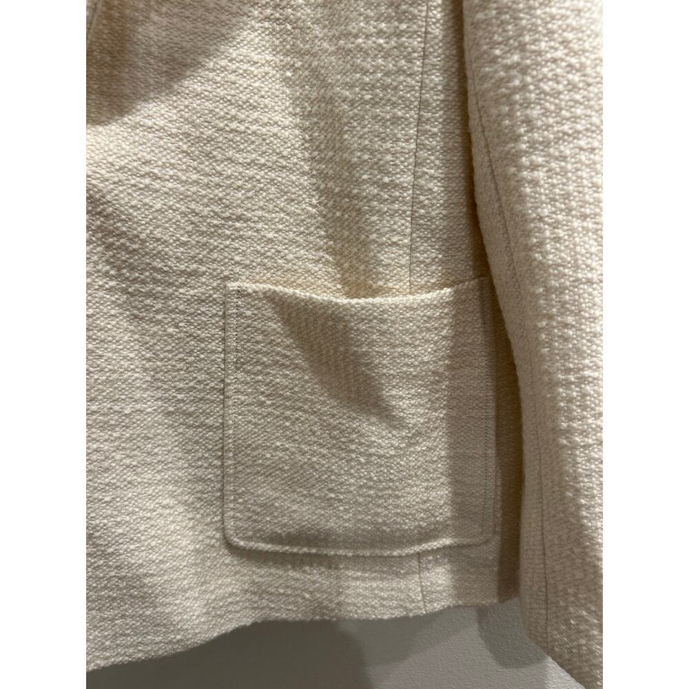 CLUB MONOCO textured tweed classic wool blend cream blazer size L - Picture 10 of 11